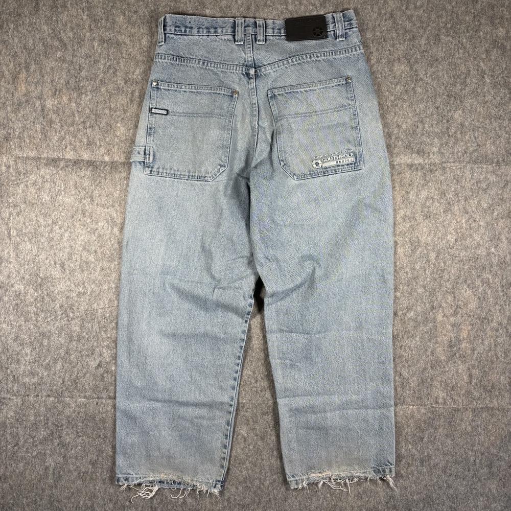 Southpole Jeans Men's 32x29.5 Blue Wide‎ Leg Baggy Relaxed Y2K Skater Vintage